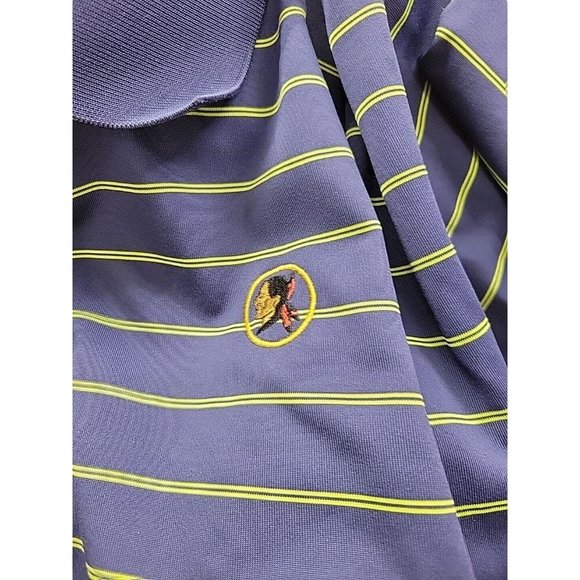 Men's XXL Navy Green Stripe Performance Seminole Golf Club Polo "Barracuda Cup" - Picture 9 of 12